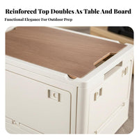 Foldable Storage Crate Portable foldable Crate with Table Lid Multi-Purpose