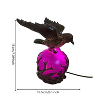Halloween Raven Lamp Spooky Gothic Raven Light Ambient Bird Statue with Bulb Warm for Desks