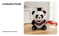 Cute Design Stuffed Toy Panda Graduation Gift Soft and Cuddly Graduation Panda Stuffed Toy 3D PP Cotton Filling for Graduates, Students
