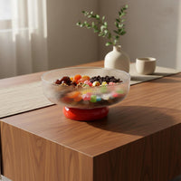 2-in-1 Fruit Colander Bowl High Clarity Snack Dish for Party