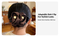 Updo Hair Clip Elegant Design Ponytail Holder Claw Versatile Styling Decorative Updo Hair Holder for Women, Adults, Daily Wear, Office, Parties