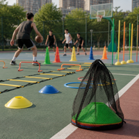 Marking Cones Football Set of 10, Colorful PE Pylons for Agility Training, Break-Resistant Training Cones Sports with Bag