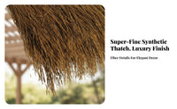 Artificial Thatch Roof Retardant Simulation Straw Roof Panel Realistic Appearance Artificial Thatch Tile for Outdoor, Grass Shack Bar, Gazebo