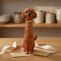 Resin Dog Figurine Vase Standing Dog-Shaped Vase Hand-Finished for Tabletop