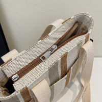 Tote Bag for Women with Zipper and Pockets, Large Canvas School Bag or Work Bag, Soft Shopping Bag with Polyester Lining, Large Canvas Design