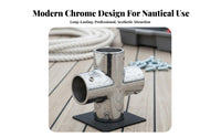 Boat Handrail Cross Connector 4-Way Cross Tube Connector 90 Degree Quadruple Pipe Fitting Rust Resistant for Boater S