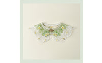 Beaded Detachable Collar Embroidered Collar with Pearls Scalloped Accessory Decorative for Photoshoots