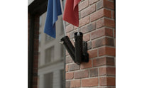 Double Flagpole Bracket Aluminum Alloy 2-Position Flag Mount Rust Wall Mount Flagpole Holder for House, Porch, Garage