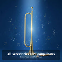 Loud Clear Tone School Band Bugle Easy to Play Bugle Brass Instrument Bright and Powerful Sound Alert Brass Instrument Lightweight for Beginners, Musicians, Performances, Ceremonies, Music Practice, Festivals