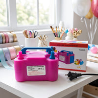 Portable Balloon Pump with Dual Nozzles Compact Electric Balloon Pump for Party Planners