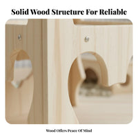 Wooden Hare Wooden Retreat Guinea Pig Wooden House Easy Assembly Chinchilla Activity Center
