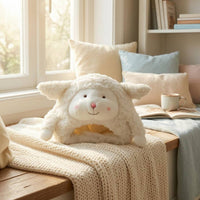 Soft Sheep Head Cover Photo Prop Lamb Ear Headband White