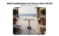 4 Pieces durable Wood Frame 4-Person Outdoor Sofa Set Luxurious Design 4-Piece Woven Sofa Set Weather-Resistant Garden Seating Group Water for accommodation sector Managers, Business Owners, Terrace, Patio, posterioryard, Porch