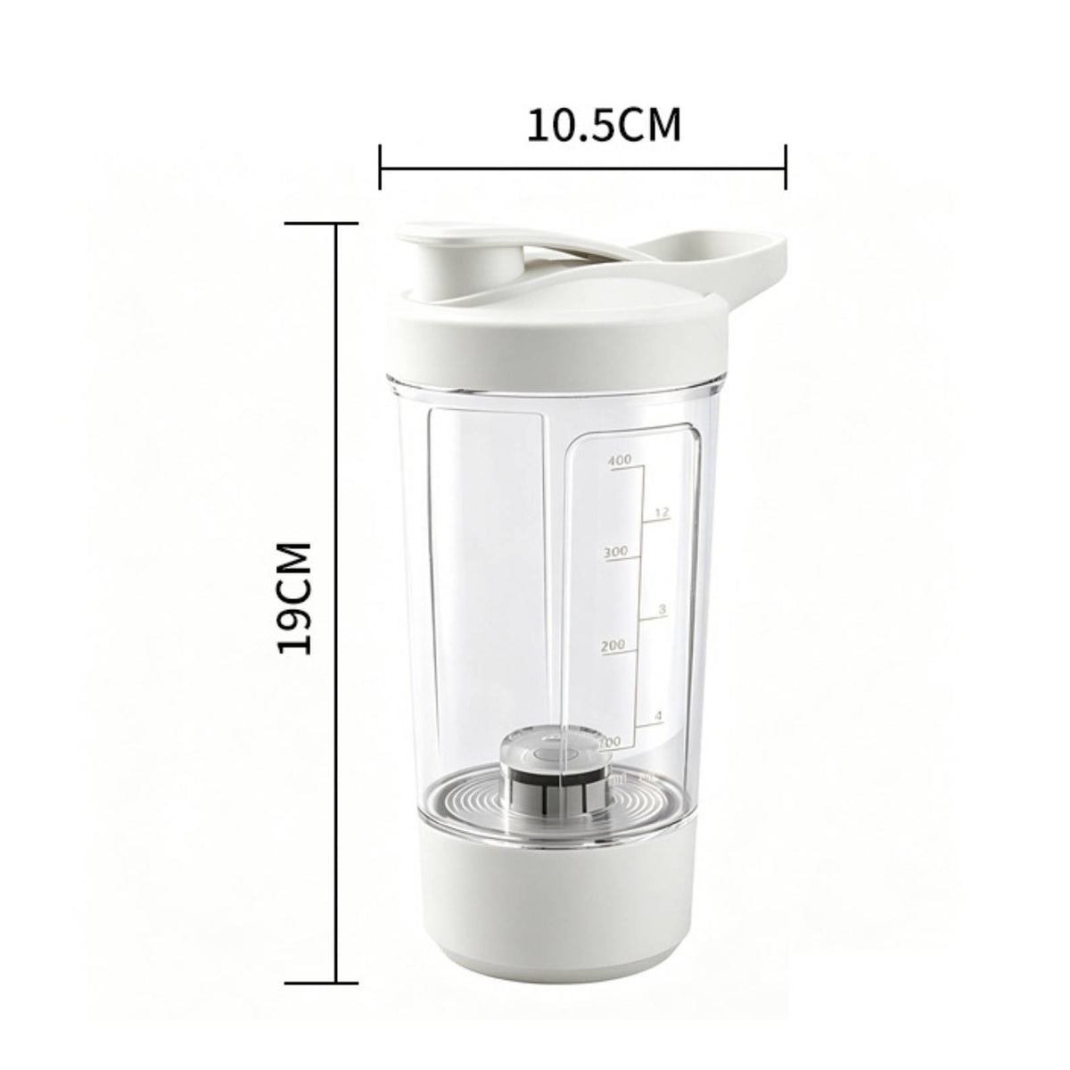 Rechargeable Self-Stirring Mug with Lid Wireless Stirring Cup with Carry Handle Graduated Automatic Mixing Mug Electric for Athletes
