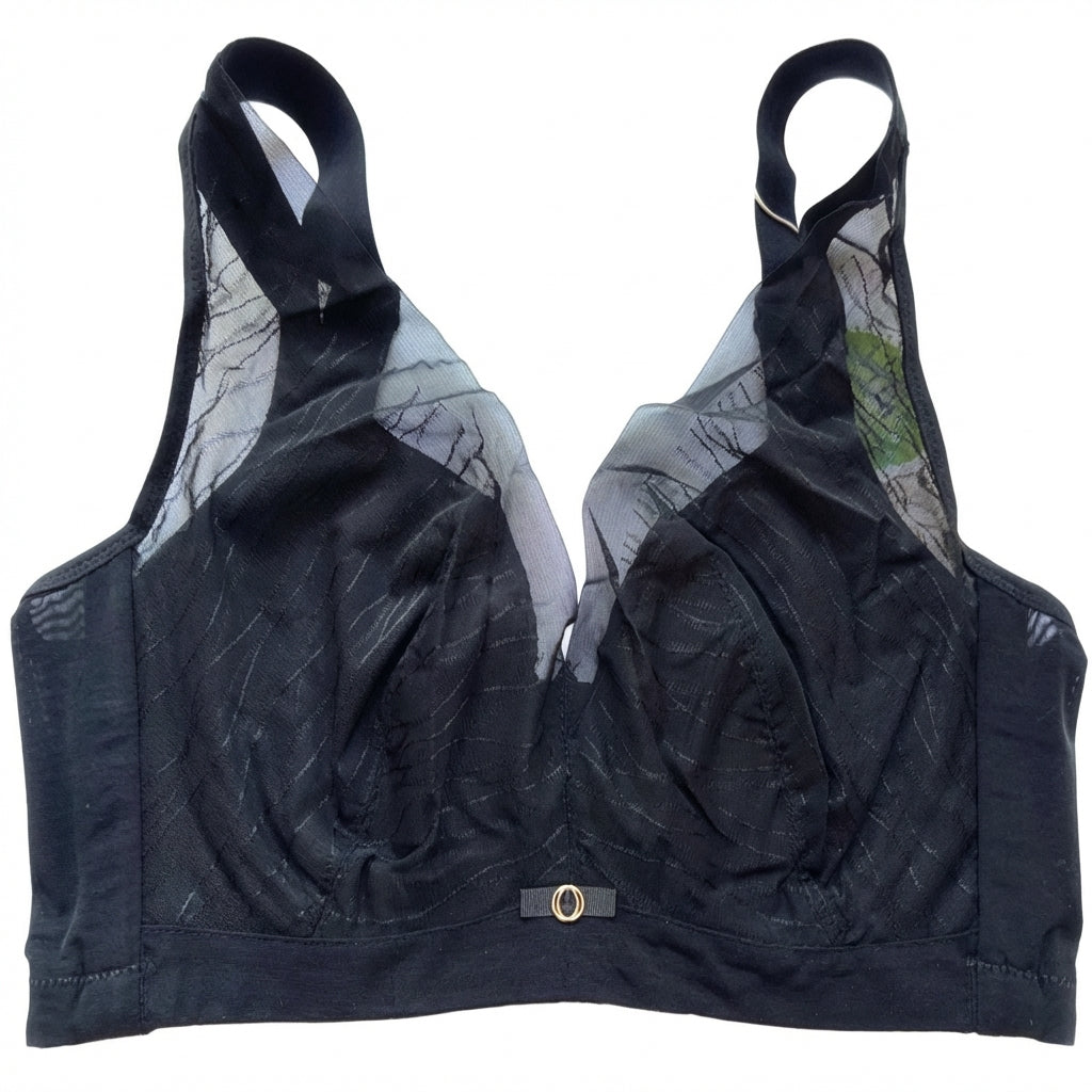 Padded Bra with Soft Underwire and 100% Lining for Everyday Wear, Minimizer Underwired for Women with Lace Design and Adjustable Straps