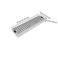 Drip Tray with Perforated Top Rust-Resistant Coffee Drip Tray Low-Profile Stainless Steel Drain Box for Cafes