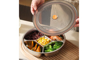 Silver Finish Stainless Steel Prep Tray Reusable Sectioned Food Container Easy to Clean Kitchen Item Dishwasher Safe