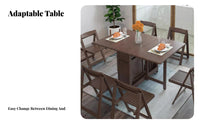Foldable Expandable drop-leaf Table expandableable transformable Dining Table Space-Saving Design Household Furniture Modern aesthetic for Small Apartment Dwellers, Homeowners, Office Workers, Living Room, Kitchen