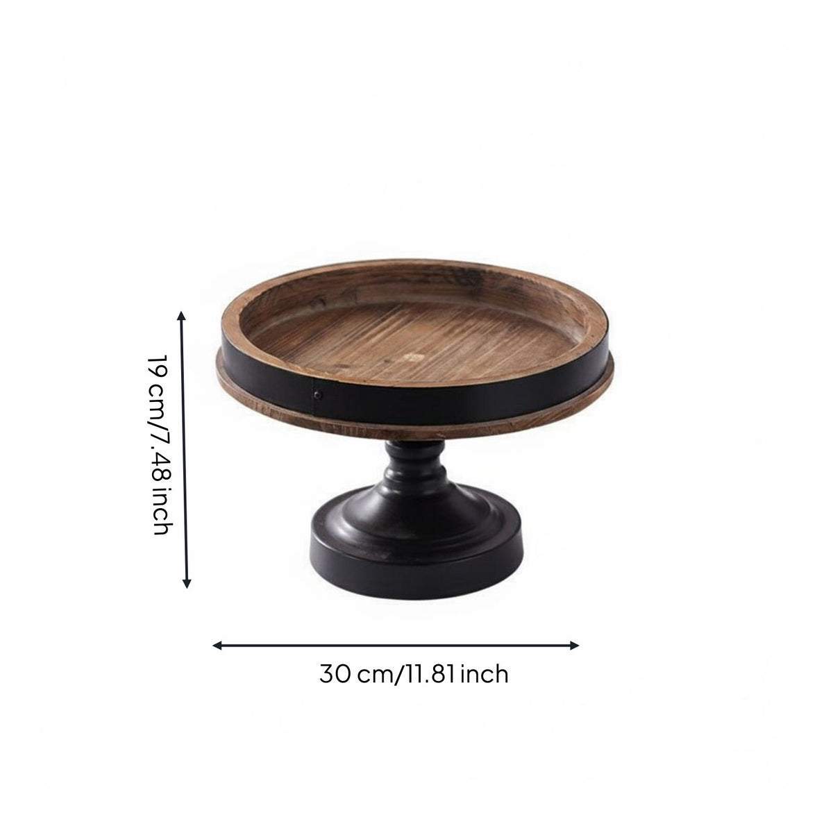 Handmade Look Wooden Fruit Tray Sturdy Pedestal Stand Easy to Clean for Wedding Photo Session