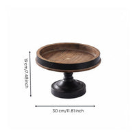 Handmade Look Wooden Fruit Tray Sturdy Pedestal Stand Easy to Clean for Wedding Photo Session