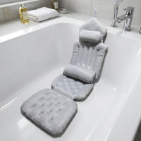 Padded Bathtub Bath Cushion with Hanging Loop Soft Full Body Bath Pillow Non-Slip Skin-Friendly for Home Bathroom