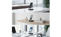 Slimline Solar Powered Rotating Display Stand Tilting Rotating Phone Stand Smooth Turntable Eco-Friendly for Showcase