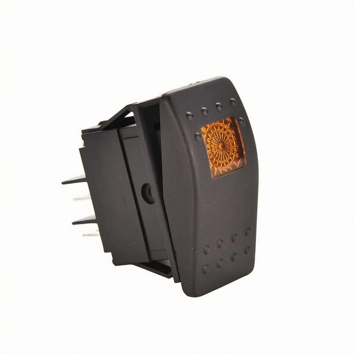 Plastic Housing Waterproof Rocker Switch Black Illuminated Rocker Switch for Boat, Rv, Automotive