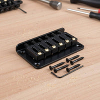 Electric Guitar Fixed Bridge Adjustable Saddles Rotating Saddle Guitar Bridge Easy to Install