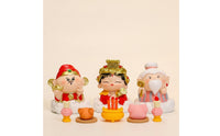 Cartoon Figure with Altar Compact Buddha Statue with Base Small Miniature Altar Set for Buddhists, Collectors, Desk, Office