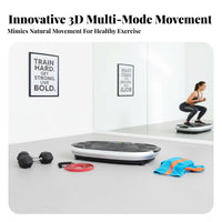 Fitness Vibration Base with Handles Music Motion Plate Exercise Machine Low-Profile Design Fitness Oscillator Exercise Machine for Home Gym