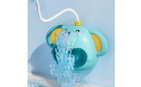 Waterproof Design 2-in-1 Bubble Machine Shower Fun Sound and Light Electric Elephant Shower Toy Bathtub Water Circulator Toy for Toddlers, Kids, Babies, Bathroom, Swimming Pool