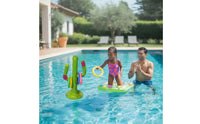 Easy to Inflate Inflatable Loop Toss Game Compact Loop-Toss Toy with Four Rings Portable Water-Play Tossing Game Waterproof for Families