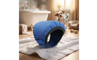 Padded Pet Hood with Wide Opening Pull-on Dog Noise Cancelling Ear Muffs Stretchy Pet Ear Cover Sound Dampening for Cats, Dogs, Pets, Bathing, Swimming, Grooming