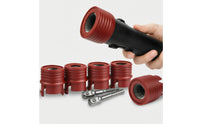 9 Pieces Wheel Hub Rust Removal Brush Replaceable Wheel Hub Cleaning Tool Drill Wire Brush Kit Rotary for Mechanics