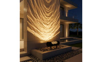 Outdoor Water Ripple Light Decorative Water-Pattern Light Low Voltage LED Light Fixture with Mounting Bracket Ambient for Courtyard