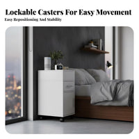 Space-Saving Narrow Bedside Cabinet Slim contour Narrow Storage Cabinet Minimalist Design Nightstand Multi-Purpose for Apartment Dwellers, Homeowners, Students, Bedroom, Small Spaces, Sofa Side, Living Room