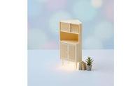 Miniature Corner Cabinet Triangular Top Corner Storage Cabinet Model Beige