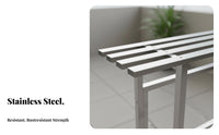 Heavy-Duty Stainless Steel Flower Rack Rust-Proof Tiered Plant Shelf Waterproof Tiered Plant Stand Easy to Assemble for Gardeners, Apartment Dwellers, Homeowners, Balcony, Living Room, Outdoor, Indoor