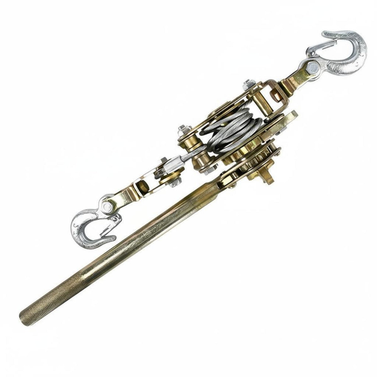 Multi-Functional Wire Rope Tightener Powerful Ratcheting System Ratchet Cable Puller Non-Slip Grip Handle for Electricians, Workshops, Farms