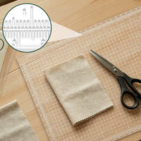 Craft Mat for Stencil Stamp Multipurpose clear Ruler Mat Inch, Metric, and Angled Markings Art Supply for Desk
