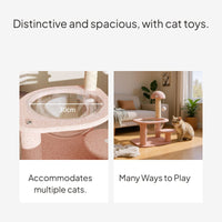 Mushroom Cat Tree with Plush Tower and Space Capsule Condo