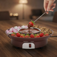 Tabletop Chocolate Fondue Fountain Compact Electric Fondue Pot Keep Warm Chocolate Melting Pot Convenient for Families