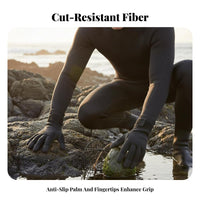 Diving Gloves Cut-Resistant Aramid Fiber Spearfishing Gloves Puncture-Resistant Guarding Hand Gear for Spearfishermen, Fishermen, Lobstering