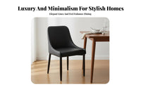 Luxury Design Upholstered Side Chair Minimalist Design Dining Seating Comfortable Padding Household Furniture Ergonomic Backrest for Homeowners, Interior Designers, Restaurant Owners, Kitchen, Hotel, Living Room, Home Office