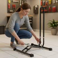 Freestanding L-Shaped Bike Stand Stable Floor Bike Stand Sturdy Portable for Garage