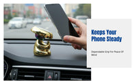 Car Dashboard Mount, Zen Monk Design, 360° Rotating Universal Holder, Decorative Accessory, Random Color