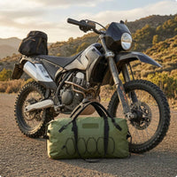 Motorcycle Tail Bag Waterproof Motorcycle Rear Seat Bag Fold-over Closure for Motorcyclists, Tourists, Daily Commuting