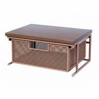 Printer Stand with Drawer Sturdy Desktop Printer Wooden Top Top Desktop Shelf for Study Room