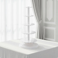 5 Tier Cake Stand Elegant Cake Stand with Plates Serving Display for Culinary Artists, Caterers
