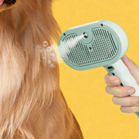 Handheld Pet Grooming Spray Brush Ergonomic Spray Brush with Metal Pins Mist Detangling for Dogs, Cats